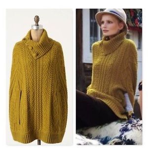 Anthropologie Cocoon poncho cape knit sweater